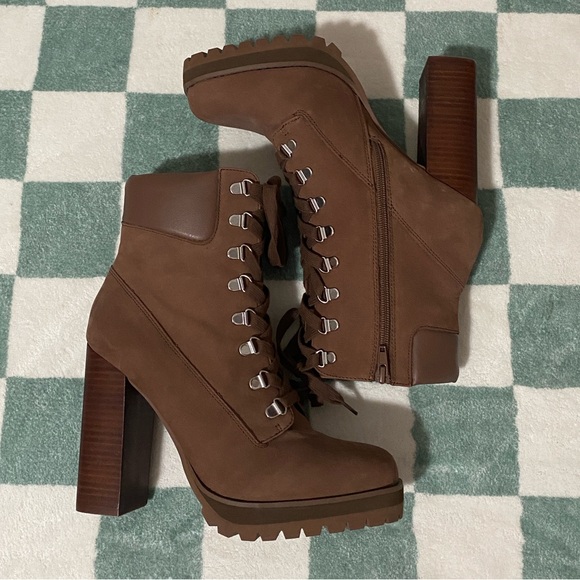 Steve Madden Shoes - steve madden chocolate brown suede leather ankle boot heels 10 women’s fall